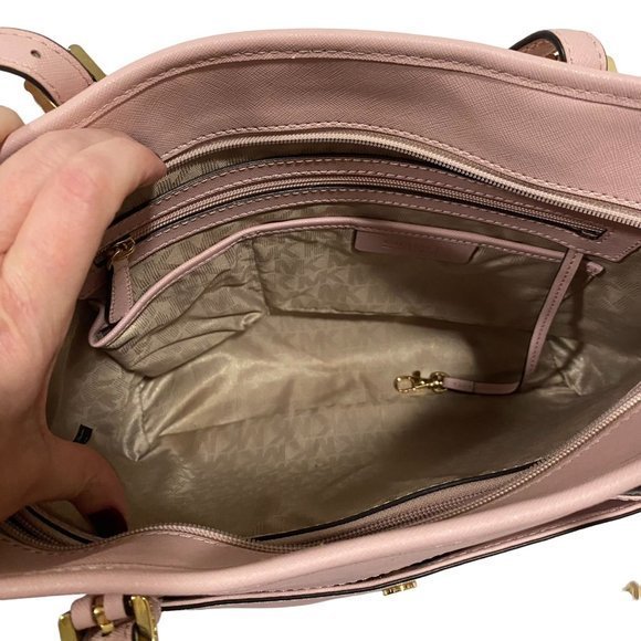 Michael Kors Jet Set Medium Saffiano Leather Tote Pink - Picture 7 of 12